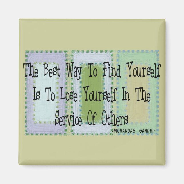 Social Worker (Mahandas Gandhi Quote) Magnet (Framsidan)