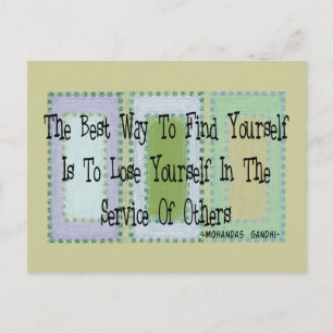 Social Worker (Mahandas Gandhi Quote) Vykort