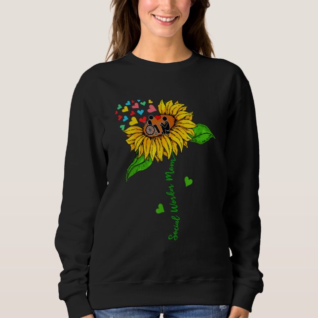 Social Worker Mom Sunflower Social Worker Tools Mo T Shirt (Framsida)