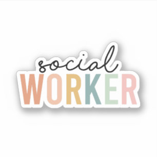 Social Worker, MSW Gift, Social Work Gift Klistermärken