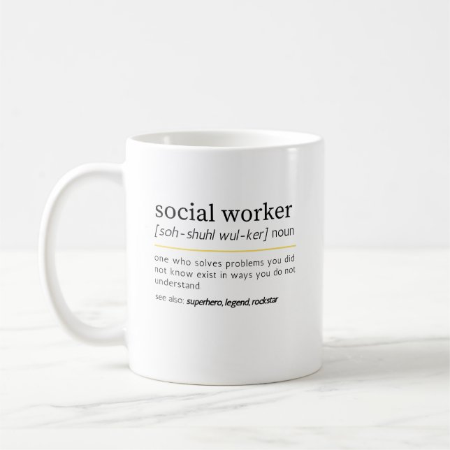 Social Worker noun Kaffemugg (Vänster)