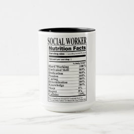 Social Worker Nutrition Facts Mugg