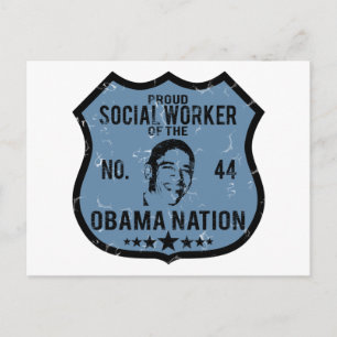 Social Worker Obama Nation Vykort