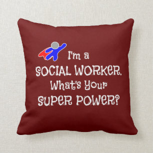 Social Worker och Toppen Hero Kudde