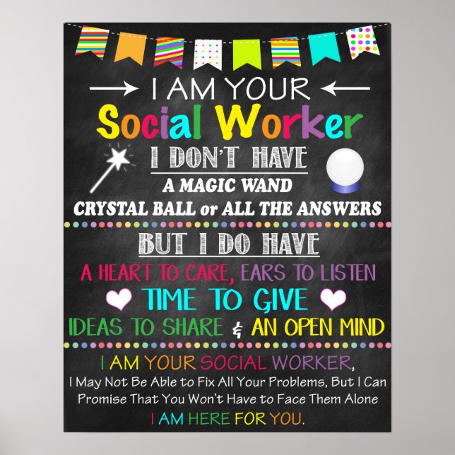 Social Worker Office Decor Poster (Framsidan)
