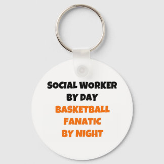 Social Worker per dag, basketboll Fanatic by Night Nyckelring