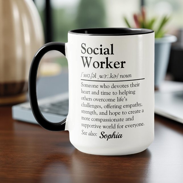 Social Worker Personalized Appreciation Gift Mugg (Skapare uppladdad)