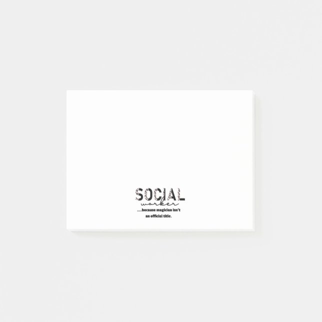 Social Worker Post IT-anteckningar Post-it Block (Framsida)