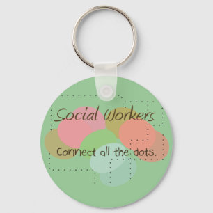 Social Worker-presenter "Anslut alla punkter" Nyckelring
