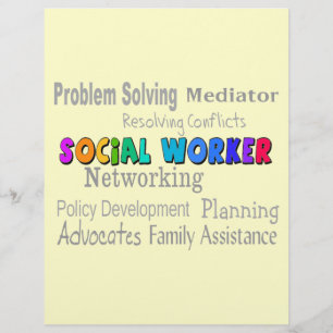 Social Worker Professionell Duties Design Reklamblad