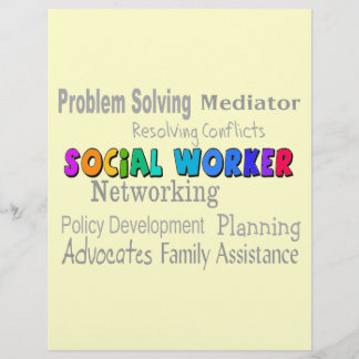 Social Worker Professionell Duties Design Reklamblad