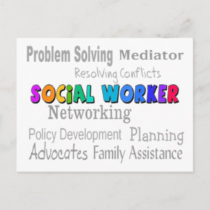 Social Worker Professionell Duties Design Vykort