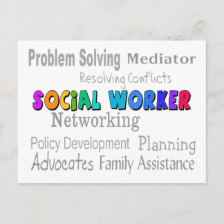 Social Worker Professionell Duties Design Vykort