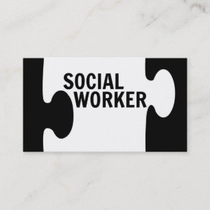 Social Worker Puzzle Biet Affärskort Visitkort
