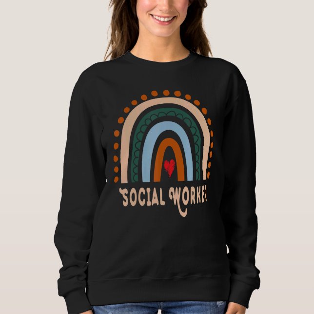 Social Worker Rainbow Cute Apprecision Essential T Shirt (Framsida)