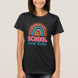 Social Worker Rainbow Leopard Child Welfare Servic T Shirt