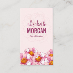 Social Worker - Rosa Boutique Flowers Visitkort