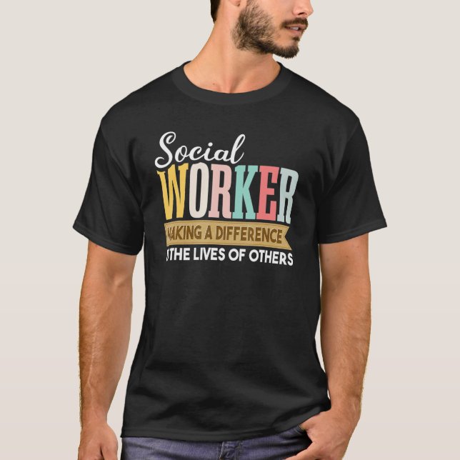 Social Worker Skapar en skillnad T Shirt (Framsida)