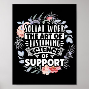 Social Worker Social arbetar med konsten att lyssn Poster