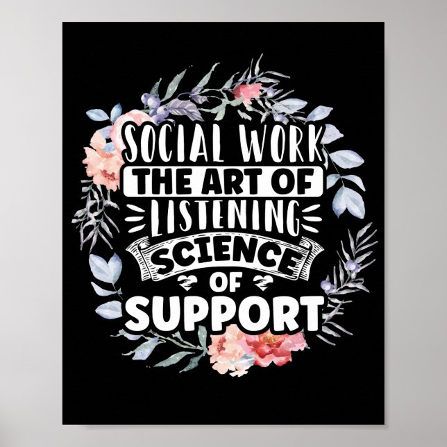 Social Worker Social arbetar med konsten att lyssn Poster (Framsidan)