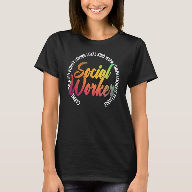 Social Worker Social Caseworkers Public Servan T Shirt (Framsida)