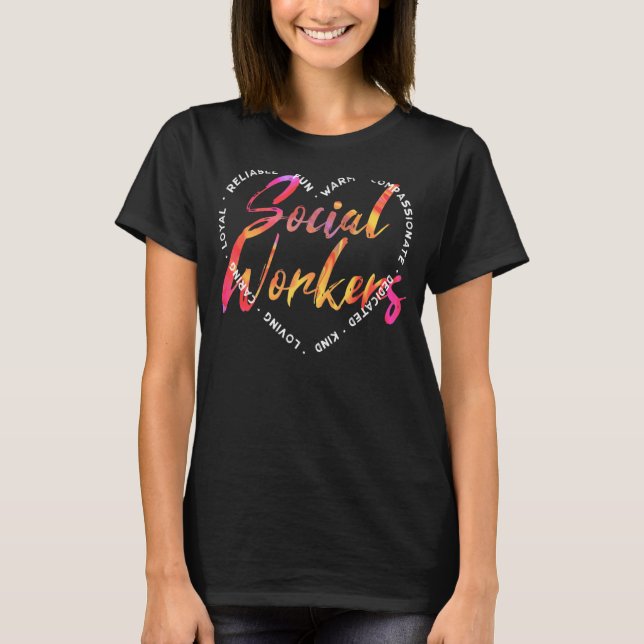 Social Worker Social Caseworkers Public Servan T Shirt (Framsida)