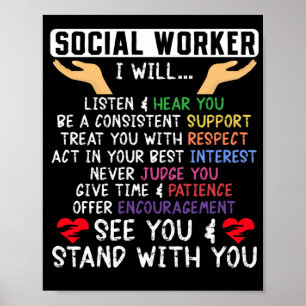 Social Worker Social WorkerJag ska lyssna på mig Poster