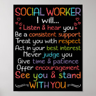 Social Worker Social WorkerJag ska lyssna på mig Poster