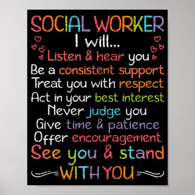 Social Worker Social WorkerJag ska lyssna på mig Poster (Framsidan)