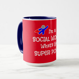 Social Worker Superhjälte Mugg