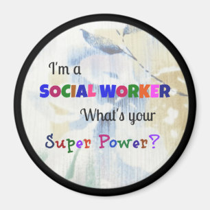 Social Worker Superhjälte pastel Magnet