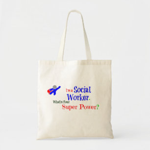 Social Worker Superhjälte Tygkasse