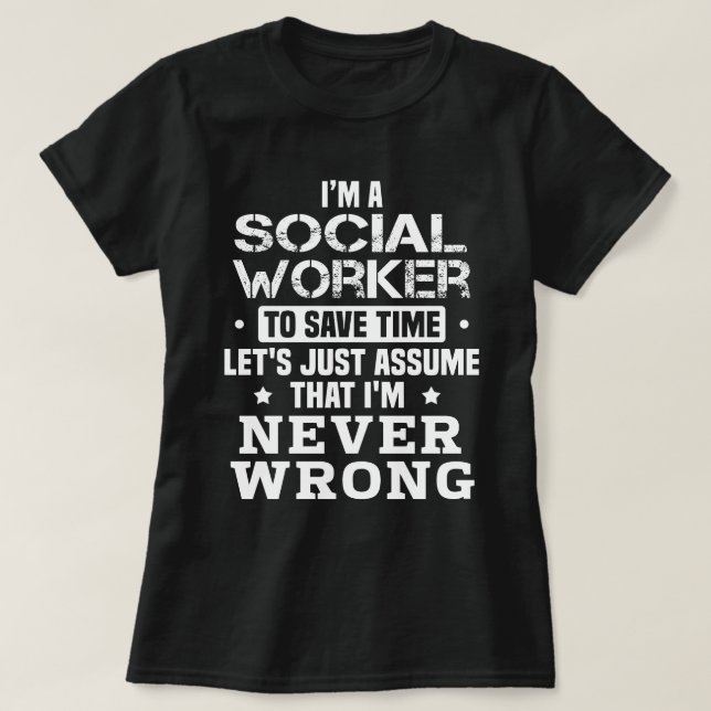 Social Worker T Shirt (Design framsida)