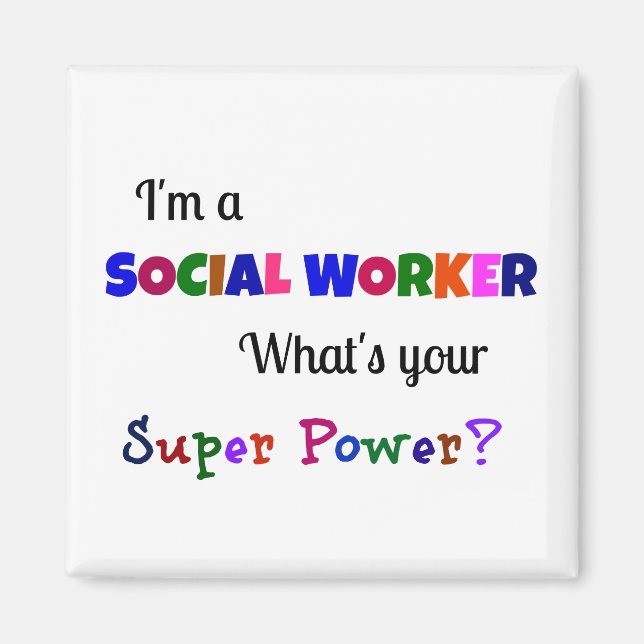 Social Worker Toppen Power Magnet (Framsidan)