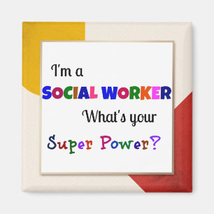 Social Worker Toppen Power Magnet