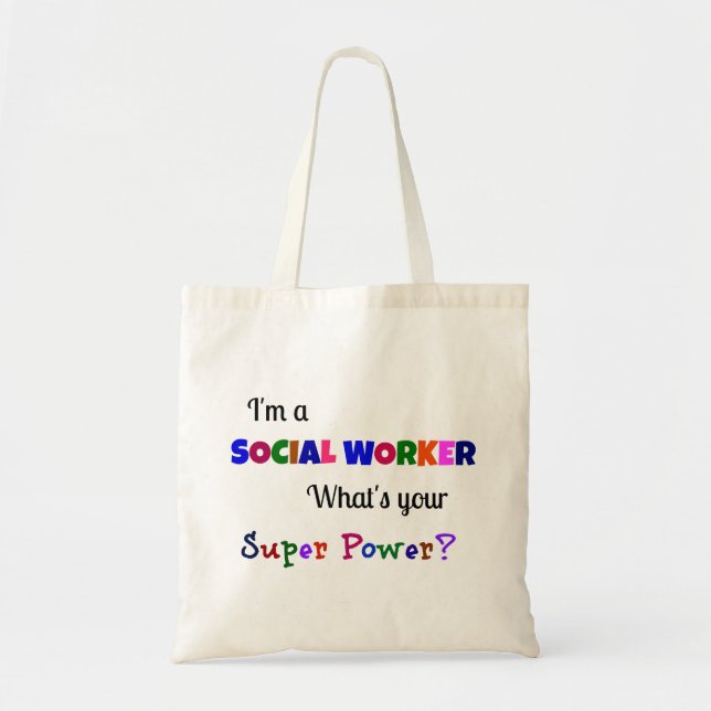 Social Worker Toppen Power Tygkasse (Framsidan)
