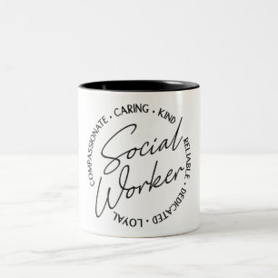 Social Worker tvåtonskaffe Mugg