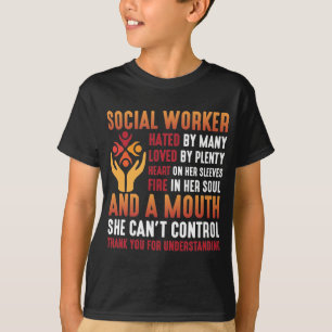 Social Worker Woman Educator Social Working Girl T Shirt