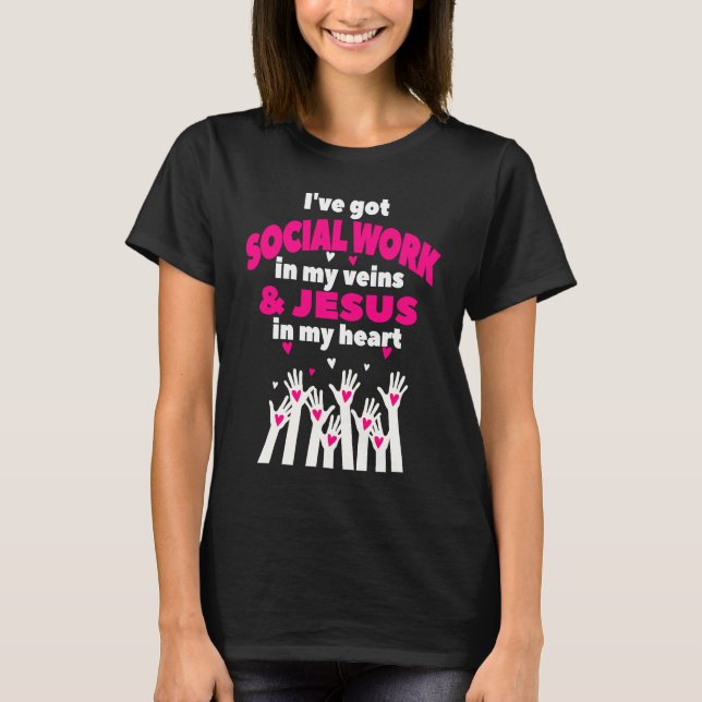 Social Worker Work Christian MSW Graduation 2023 M T Shirt (Framsida)