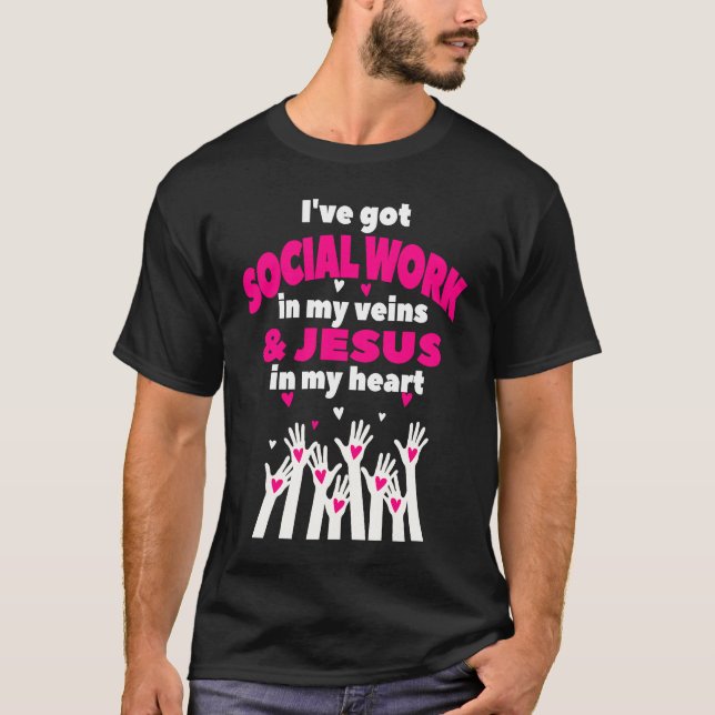 Social Worker Work Christian MSW Graduation 2023 M T Shirt (Framsida)