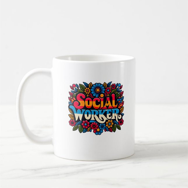 Social Worker Work MSW Gift Masters Kaffemugg (Vänster)