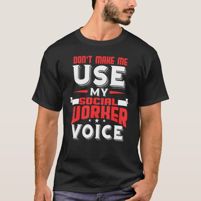 Social Worker Work Studenten MSW Masters Degree T Shirt (Framsida)