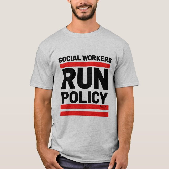 Social Workers Springa policy T Shirt (Framsida)
