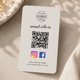 Sociala Media Affärskort | Instagram Facebook QR Visitkort