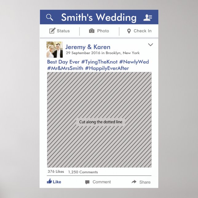 Sociala Media Fest Ram Fotobutik Reklamaffisch Poster (Framsidan)