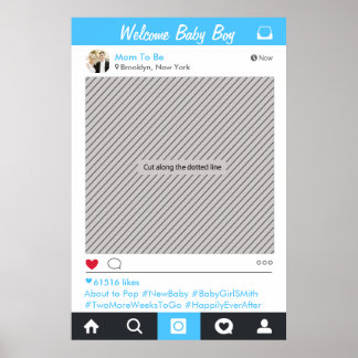 Sociala Media Fest Ram Fotobutik Reklamaffisch Poster