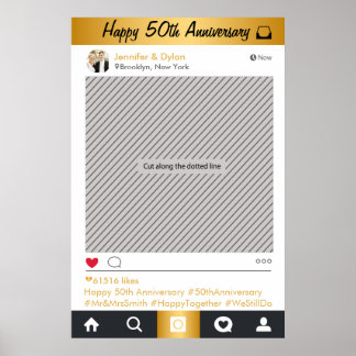 Sociala Media Fest Ram Fotobutik Reklamblad Poster