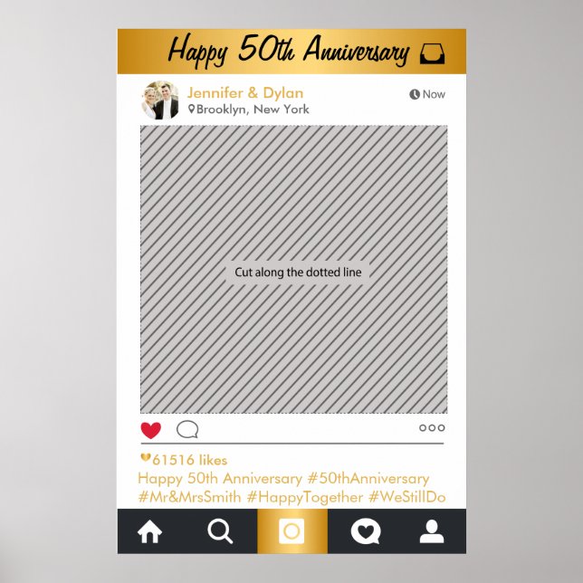 Sociala Media Fest Ram Fotobutik Reklamblad Poster (Framsidan)