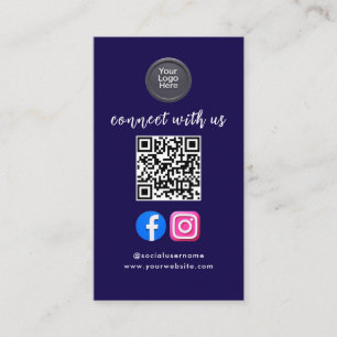 Sociala Media QR-kod Modern Pro Minimalistisk Snyg Visitkort