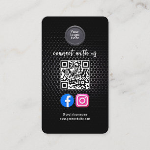 Sociala Media QR-kod Modern Pro Minimalistisk Snyg Visitkort